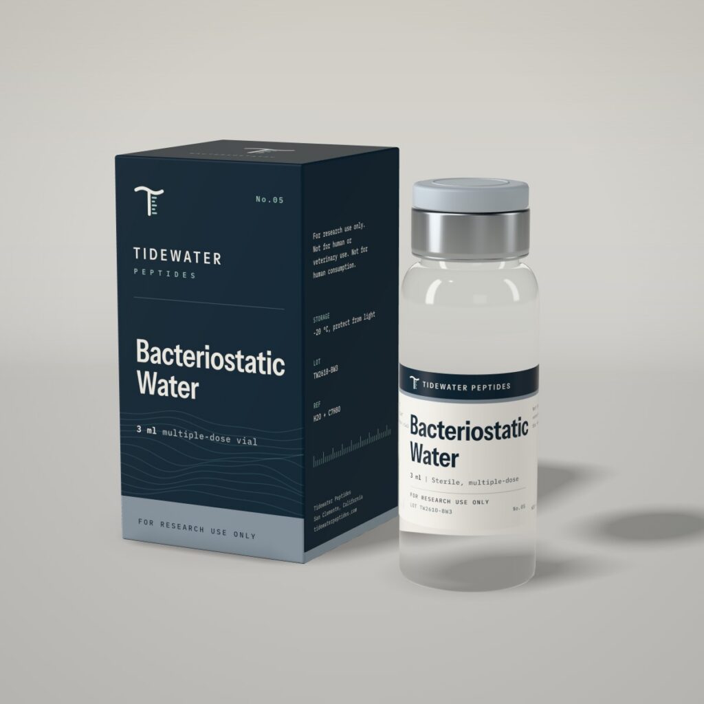 Bacteriostatic water 3 ml vial with navy carton