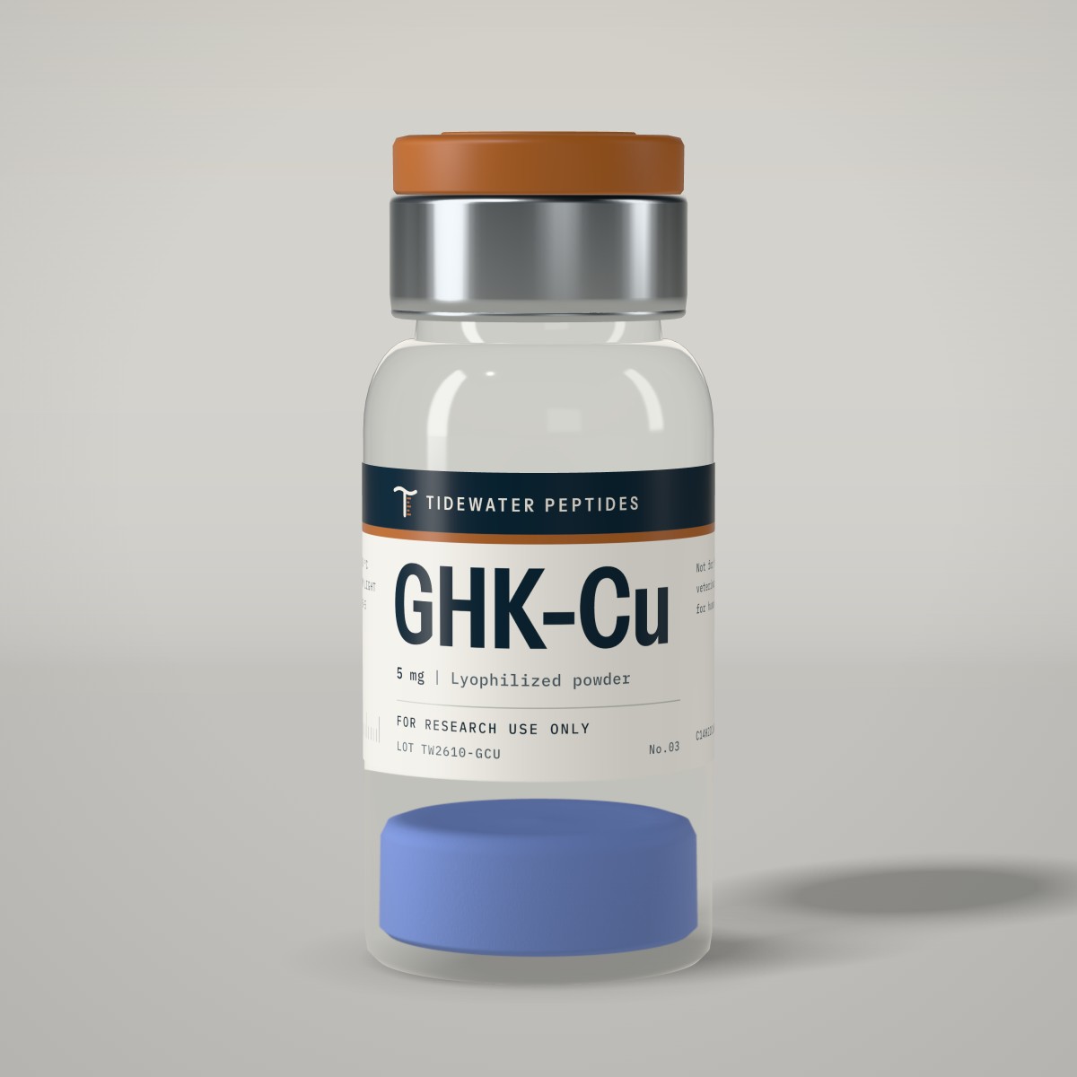 GHK-Cu 5 mg sample vial close view